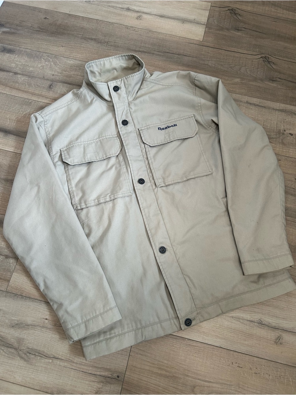 Vintage Reebok Men's Beige Utility Jacket